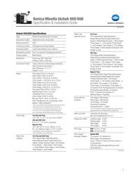 Bizhub pro 958 (standard) inbox (ps bw laser class 2). Konica Minolta Bizhub 958 Install Guide Manualzz