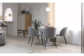 At oak furniture superstore we offer a fantastic collection of marble tables in a wide range of shapes, sizes and designs. Vera Round White Marble Dining Table Living Spaces