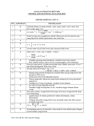 Sijil pelajaran malaysia tahun 2015. Skema K1 Juj 2015 Set A Fizik