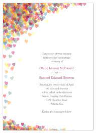 Wedding Invitations Confetti Hearts Wedding Invitation Confetti Wedding Invitations Heart Wedding Invitations