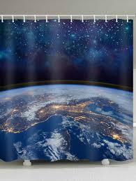 Outer Space Print Waterproof Bath Decor Shower Curtain Cheap Shower Curtains Bath Decor Curtains