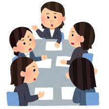 真剣な会議のイラスト（女性） | かわいいフリー素材集 いらすとや
