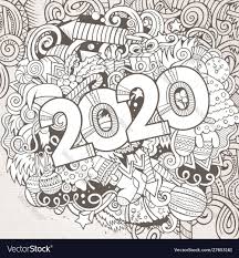 2020 Hand Drawn Doodles Contour Line Royalty Free Vector Aff Drawn Doodles Hand Contour Ad Vector Free Royalty Free Vector