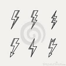 Black And White Lightning Bolt Symbol Copy And Paste Lightning Icon Minimal Linear Contour Outline Bolt Tattoo Lightening Bolt Tattoo Tattoo Outline