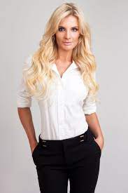 Bleach Blonde Hair Extensions On Model Greer Available For Purchase At Www Frontrow Co Za Bleach Blonde Hair Clip In Hair Extensions Bleach Blonde