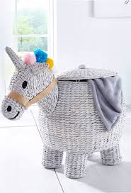 Trendiger Waschekorb Einhorn Ist Dekoration Und Haushaltshelfer In Einem Weiss Waschekorb Waschekorb Kinder Waschekorb Mit Deckel
