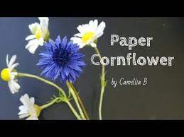 Diy Paper Craft How To Make Cornflower From Crepe Paper Easy And Fast Youtube Paper Flowers Tissue Paper Flowers Paper Flowers Diy