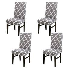 Buy chair covers to protect your dining chairs from spills. Livego Chair Cover 4 Pack Stretch Dining Chair Covers High Back Chair Protective Cover Slipcover Elastic Chair Protector Seat Covers For Dining Room Wedding Banquet Party Decoration Gray White Buy Online In Cambodia At Cambodia Desertcart Com