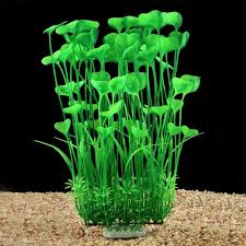 Aquarium Fish Tank Ornament Artificial Plastic Plant Non Toxic Green Fish Tank Qumy