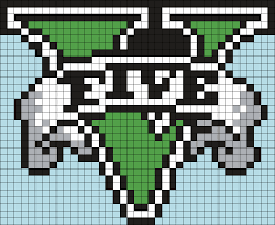 Grand Theft Auto 5 Logo Perler Bead Pattern Bead Sprite Anime Pixel Art Pixel Art Minecraft Pixel Art