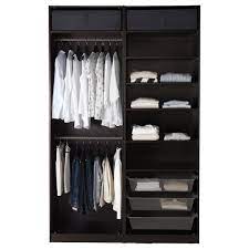 Ikea wardrobe with 3 doors, black 2028.81120.218. Pax Wardrobe Black Brown Hasvik High Gloss White Ikea