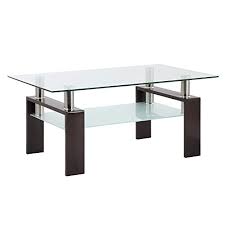 · if your coffee table has strong enough legs or base, then consider installing a padded seat to replace the glass. Buy Rectangle Glass Coffee Table End Table Metal Tube Legs For Livingroom Ianiya Online In Turkey B08jlbpnvn