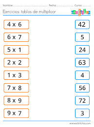 Conoce unos cuatro trucos matemáticos para que los niños puedan contar delante de sus amigos y dejarles con la boca abierta. Tablas De Multiplicar Fichas Para Imprimir Ejercicios Gratis