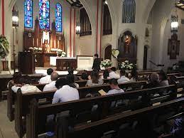 Rosary can mean a rose garden or a garland of roses, but in this case it means the catholic prayers. Los Angeles Ca Church Viewing Rosary And Catholic Mass Friends Funeral Home