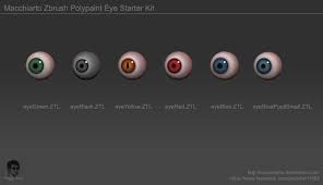 Macchiarto Zbrush Polypaint Eye Starter Kit Zbrush Zbrush Tutorial Starter Kit