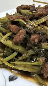 Pork With Kangkong Kangkong Recipe Filipino Vegetable Recipes Tasty Dishes