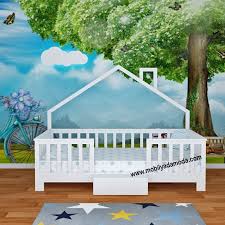 Montessori Yarim Catili Ayakli Karyola Montessori Karyola Yatak