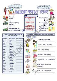 This Is A Present Perfect Worksheet Containing Very Brief Explanation Of The Basic Usage Of Pr Present Perfect Present Perfect Sentences English Writing Skills