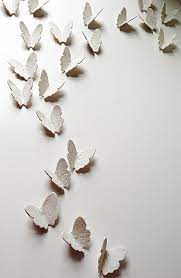 Rainbow butterfly wall stickers are great for nursery decor, wedding tables and wall decor. Extra Large Wall Art Set 3d Butterfly Wall Art 60 White Etsy In 2021 3d Butterfly Wall Art Ceramic Wall Art Butterfly Artwork