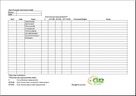 Giant Pumpkin Tracking Chart Sheet 1 Giant Pumpkins Nz
