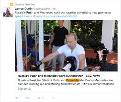 Rough cut (no reporter narration). Lots Of People Think Putin And Russian Pm Look Like A Gay Couple In These Photos