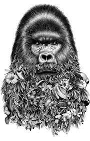 Le Gorille By Violaine Jeremy Via Behance Gorille Tatouage De Gorille Dessin Gorille