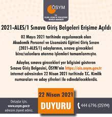 Ösym ai̇s giriş, ösym aday işlemleri sistemi giriş ve sınav başvuru ekranı. Osym On Twitter 2021 Ales 1 Sinava Giris Belgeleri Erisime Acildi Https T Co Ptumdxk5x3