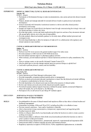 When it comes time to apply for a new job, it is essential to find ways to attract the attention of hiring managers. Clinical Research Physician Resume Samples Velvet Jobs