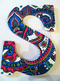 Handpainted Wooden Letter S By Notsoplainjaynes On Etsy 40 00