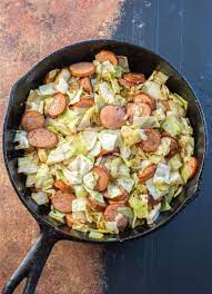 Why would she put that on her food blog? Keto Cabbage And Sausage Skillet Quick Easy Maebells