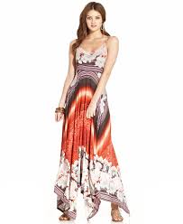 American Rag Printed Handkerchief Hem Maxi Dress Juniors Dresses Macy S Maxi Dress Junior Maxi Dresses Fashion