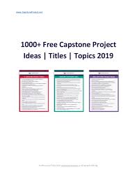 It should be in the form of a systems application or an enterprise resource plan (cmo 53 s. 1000 Free Capstone Project Ideas Titles Topics 2019