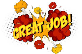 Free Vector | Word Great Job on comic cloud
