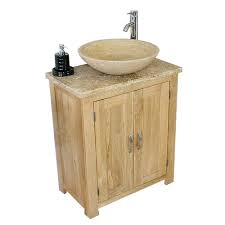 Solid wood bathroom vanity units. Solid Oak Bathroom Vanity Unit Bathroom Slimline Cabinet Travertine Worktop Ebay