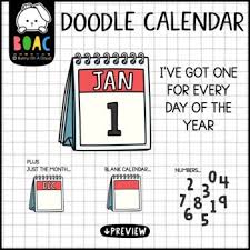 This Is A Very Huge Set Of Cute Calendars That Has 31 Days For Each Of The 12 Months Yes I Know Some Months Doesn T Calendar Clipart Calendar Numbers Doodles