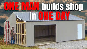 Is there a better way or some heuristic approximation? One Man Builds A Shop Building In One Day With A Diy Shop Building Kit Youtube