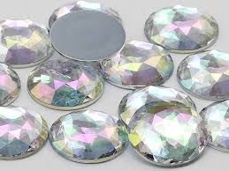 Crystal Clear Flat Back Round Acrylic Rhinestones Plastic Circle Gems For Costume Making Cosplay Jewels Embelishments Jewelry Making 7 Sizes Acrylic Jewels Acrylic Gems Crystals