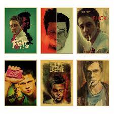 Free shipping on orders over $25 shipped by amazon. Fight Club Poster Brad Pitt Movie Poster Home Furnishing Decoration Kraft Movie Poster For Living Room Home Decoration Wall Stickers Aliexpress