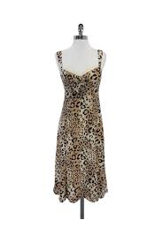 Nanette Lepore Leopard Print Silk A Line Dress Sz 8