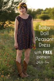 Baby Doll Dress Pattern Peasant Dress Tutorial Melly Sews Peasant Dress Tutorial Peasant Dress Patterns Peasant Dress Boho