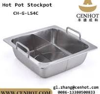 CENHOT Square Stainless Steel Hot Pot With Divider For ...