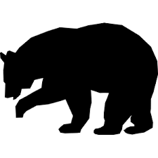 Simple Black Bear Clipart Cliparts Of Simple Black Bear Free Download Wmf Eps Emf Svg Png Gif Formats Bear Silhouette Bear Paintings Black Bears Art