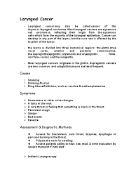 The sound producing vocal cords; Laryngeal Cancer Larynx Cancer