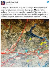 Merkez üssü pütürge olduğu belirlenen depremle sallanan malatya'daki depremin büyüklüğü, 4.7 . Naci Gorur Malatya Da Buyuk Bir Deprem Bekliyoruz