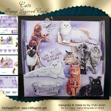 Make your 3d pop up heart fold the 6 heart shapes in half down the middle. Cats Pop Up Layered Card Cup962565 543 Craftsuprint
