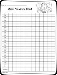 Free Reading Fluency Charts