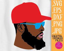 Beard Black Afro Man Svg Layered Man Digital Short Beard Cap Etsy In 2021 Afro Men Hipster Beard Etsy Download
