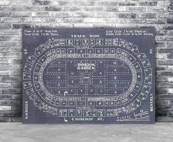 Vintage Print Of Boston Garden Seating Chart By Clavininc On