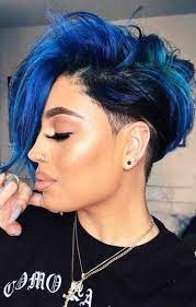 38 Ideas For Hair Black Bob Long Blue Shaved Side Hairstyles Hair Styles Natural Hair Styles