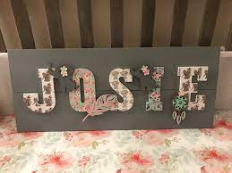 Wood Sign Name Decor For Nursery Or Children S Room Kids Room Sign Baby Nursery Diy Diy Wood Letters